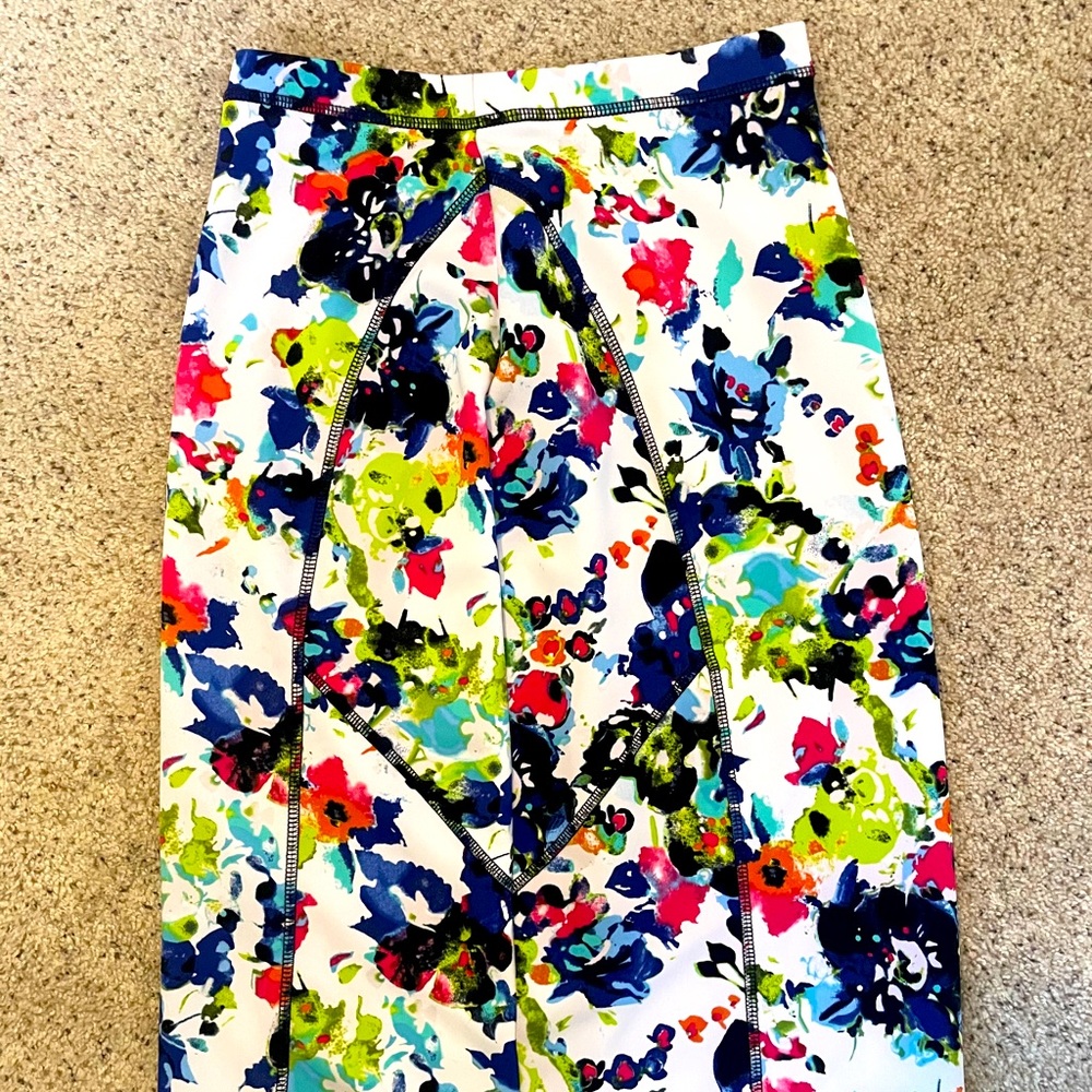 High waisted floral skirt